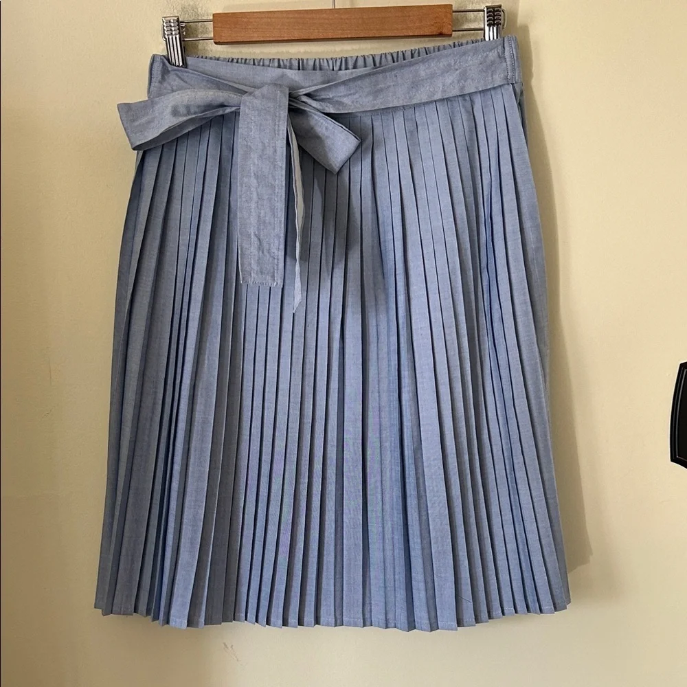 Anthropologie Lili’s Closet Pleated Blue Skirt Size M
